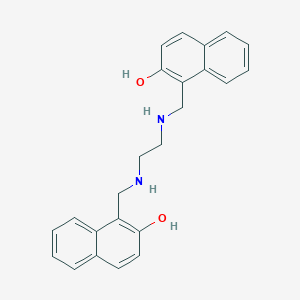 molecular formula C24H24N2O2 B1660855 1-{[(2-{[(2-Hydroxynaphthyl)methyl]amino}ethyl)amino]methyl}naphthalen-2-ol CAS No. 84591-98-0