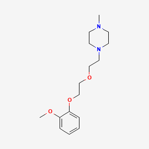 molecular formula C16H26N2O3 B1660858 Piperazine, 1-(2-(2-(o-methoxyphenoxy)ethoxy)ethyl)-4-methyl- CAS No. 847-42-7