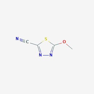 molecular formula C4H3N3OS B1660880 5-Methoxy-1,3,4-thiadiazole-2-carbonitrile CAS No. 85072-97-5