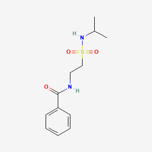 molecular formula C12H18N2O3S B1660904 N-[2-(propan-2-ylsulfamoyl)ethyl]benzamide CAS No. 85344-41-8