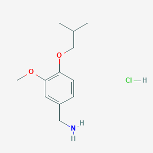 molecular formula C12H20ClNO2 B1660907 (4-Isobutoxy-3-methoxyphenyl)methanamine hydrochloride CAS No. 854185-29-8