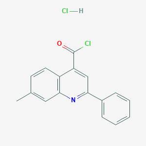 molecular formula C17H13Cl2NO B1660913 7-Methyl-2-phenylquinoline-4-carbonyl chloride;hydrochloride CAS No. 854863-93-7