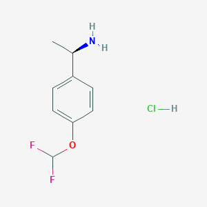molecular formula C9H12ClF2NO B1660921 (R)-1-(4-(Difluoromethoxy)phenyl)ethan-1-amine hydrochloride CAS No. 856562-90-8