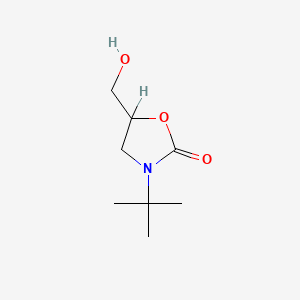 molecular formula C8H15NO3 B1660922 3-(1,1-Dimethylethyl)-5-(hydroxymethyl)oxazolidin-2-one CAS No. 85665-60-7