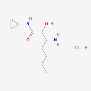 molecular formula C10H21ClN2O2 B1660923 (3S)-3-Amino-N-cyclopropyl-2-hydroxyheptanamidehydrochloride(1:1) CAS No. 856707-74-9