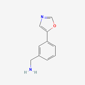 molecular formula C10H10N2O B1660927 (3-(Oxazol-5-yl)phenyl)methanamine CAS No. 857283-83-1