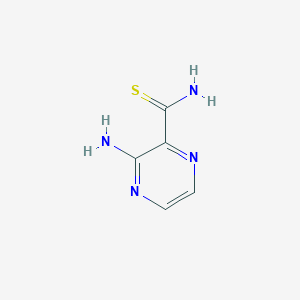 molecular formula C5H6N4S B1660939 3-aminopyrazine-2-carbothioamide CAS No. 859297-20-4