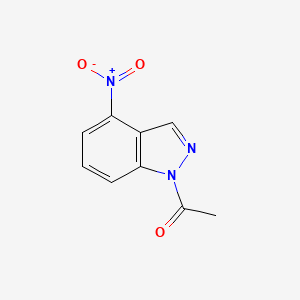 molecular formula C9H7N3O3 B1660947 1-(4-Nitro-1H-indazol-1-yl)ethan-1-one CAS No. 86009-37-2