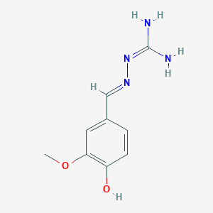 2-[(E)-(4-Hydroxy-3-methoxyphenyl)methylideneamino]guanidine