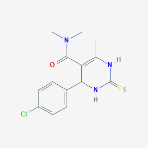 6-(4-chlorophenyl)-N,N,4-trimethyl-2-sulfanyl-1,6-dihydropyrimidine-5-carboxamide