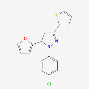 1-(4-Chloro-phenyl)-5-furan-2-yl-3-thiophen-2-yl-4,5-dihydro-1H-pyrazole