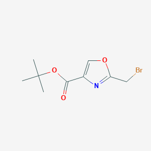 molecular formula C9H12BrNO3 B1661002 tert-Butyl 2-(bromomethyl)-1,3-oxazole-4-carboxylate CAS No. 87027-39-2