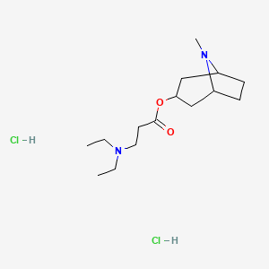 molecular formula C15H30Cl2N2O2 B1661011 beta-Alanine, N,N-diethyl-, 8-methyl-8-azabicyclo(3.2.1)oct-3-yl ester, dihydrochloride, exo- CAS No. 87168-42-1