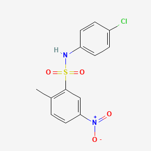 molecular formula C13H11ClN2O4S B1661028 N-(4-chlorophenyl)-2-methyl-5-nitrobenzenesulfonamide CAS No. 87316-94-7