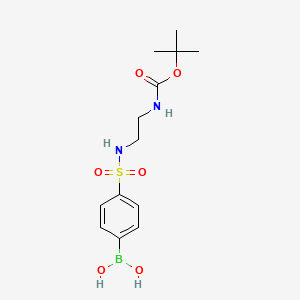 molecular formula C13H21BN2O6S B1661047 N-(2-Boc-aminoethyl) 4-boronobenzenesulfonamide CAS No. 874459-63-9