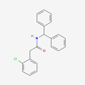 molecular formula C21H18ClNO B1661128 Benzeneacetamide, 2-chloro-N-(diphenylmethyl)- CAS No. 88229-41-8