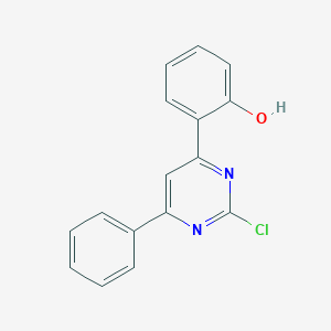 molecular formula C16H11ClN2O B1661131 Phenol, 2-(2-chloro-6-phenyl-4-pyrimidinyl)- CAS No. 88236-08-2