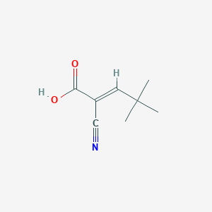 molecular formula C8H11NO2 B1661147 2-Pentenoic acid, 2-cyano-4,4-dimethyl- CAS No. 88319-37-3