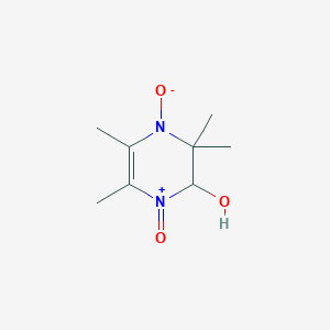 molecular formula C8H14N2O3 B1661174 Pyrazinol, 2,3-dihydro-3,3,5,6-tetramethyl-, 1,4-dioxide CAS No. 88571-68-0