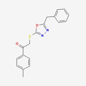 2-[(5-Benzyl-1,3,4-oxadiazol-2-yl)sulfanyl]-1-(4-methylphenyl)ethanone
