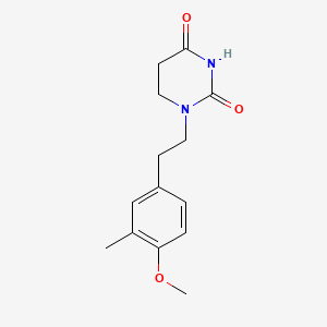 2,4(1H,3H)-Pyrimidinedione, dihydro-1-(2-(4-methoxy-3-methylphenyl)ethyl)-