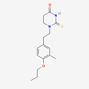 4(1H)-Pyrimidinone, tetrahydro-1-(2-(3-methyl-4-propoxyphenyl)ethyl)-2-thioxo-