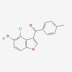 Methanone, (4-chloro-5-hydroxy-3-benzofuranyl)(4-methylphenyl)-