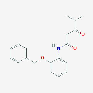 molecular formula C19H21NO3 B016612 N-2-Benzyloxyphenyl Isobutyrylacetamide CAS No. 265989-31-9
