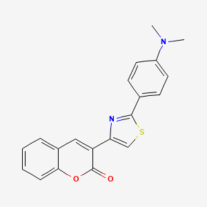 2H-1-Benzopyran-2-one, 3-[2-[4-(dimethylamino)phenyl]-4-thiazolyl]-