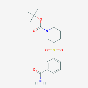 3-(3-Carbamoylphenylsulfonyl)piperidine-1-carboxylic acid tert-butyl ester