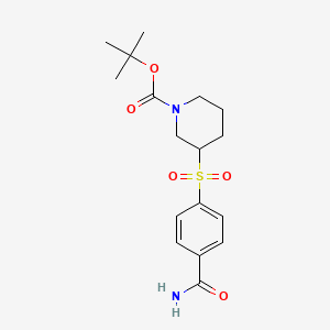 molecular formula C17H24N2O5S B1661224 3-(4-Carbamoylphenylsulfonyl)piperidine-1-carboxylic acid tert-butyl ester CAS No. 887591-32-4