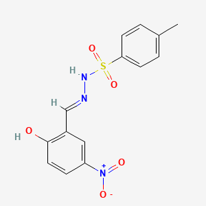 molecular formula C14H13N3O5S B1661241 N-[(E)-(2-Hydroxy-5-nitrophenyl)methylideneamino]-4-methylbenzenesulfonamide CAS No. 88847-96-5