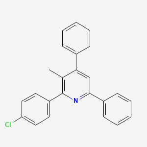 molecular formula C24H18ClN B1661258 Pyridine, 2-(4-chlorophenyl)-3-methyl-4,6-diphenyl- CAS No. 89009-12-1
