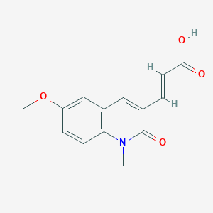 (2E)-3-(6-methoxy-1-methyl-2-oxo-1,2-dihydroquinolin-3-yl)prop-2-enoic acid