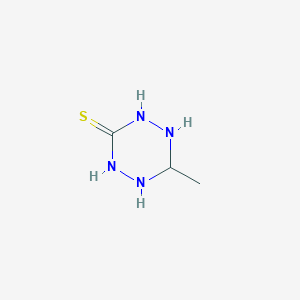 molecular formula C3H8N4S B1661270 6-Methyl-1,2,4,5-tetrazinane-3-thione CAS No. 89093-72-1