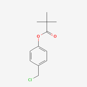 molecular formula C12H15ClO2 B1661275 Propanoic acid, 2,2-dimethyl-, 4-(chloromethyl)phenyl ester CAS No. 89115-54-8
