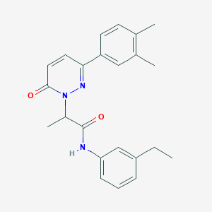 molecular formula C23H25N3O2 B1661277 2-[3-(3,4-dimethylphenyl)-6-oxopyridazin-1(6H)-yl]-N-(3-ethylphenyl)propanamide CAS No. 891392-97-5