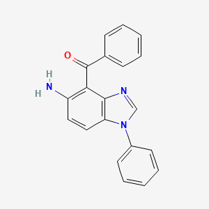 molecular formula C20H15N3O B1661278 Methanone, (5-amino-1-phenyl-1H-benzimidazol-4-yl)phenyl- CAS No. 89174-92-5