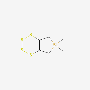 molecular formula C6H12S4Si B1661290 8,8-Dimethyl-8-Sila-2,3,4,5-tetrathiabicyclo[4.3.0]nonane CAS No. 89291-35-0