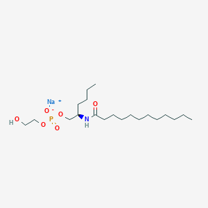 molecular formula C20H41NNaO6P B166130 2-Dodecanoylamino-1-hexanolphosphoglycol CAS No. 132362-78-8