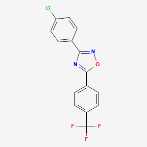 3-(4-Chlorophenyl)-5-[4-(trifluoromethyl)phenyl]-1,2,4-oxadiazole
