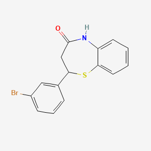 1,5-Benzothiazepin-4(5H)-one, 2-(3-bromophenyl)-2,3-dihydro-