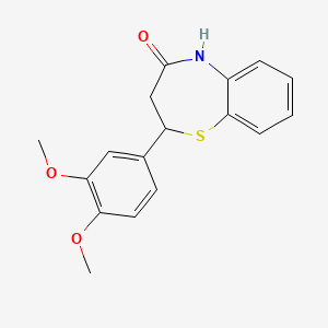 1,5-Benzothiazepin-4(5H)-one, 2-(3,4-dimethoxyphenyl)-2,3-dihydro-
