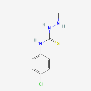 molecular formula C8H10ClN3S B1661345 Hydrazinecarbothioamide, N-(4-chlorophenyl)-2-methyl- CAS No. 89927-43-5