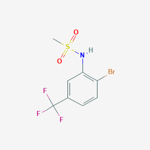 molecular formula C8H7BrF3NO2S B1661358 N-[2-bromo-5-(trifluoromethyl)phenyl]methanesulfonamide CAS No. 900183-00-8
