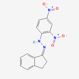 molecular formula C15H12N4O4 B1661376 Indan-1-one (2,4-dinitrophenyl)hydrazone CAS No. 902-25-0