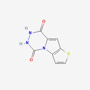 molecular formula C8H5N3O2S B1661394 6,7-Dihydrothieno[2',3':4,5]pyrrolo[1,2-d][1,2,4]triazine-5,8-dione CAS No. 903131-70-4