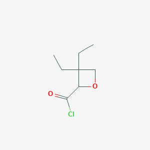 molecular formula C8H13ClO2 B166151 3,3-Diethyloxetane-2-carbonyl chloride CAS No. 127565-53-1