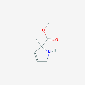 molecular formula C7H11NO2 B1661571 Methyl 2-methyl-2,5-dihydro-1H-pyrrole-2-carboxylate CAS No. 922191-03-5