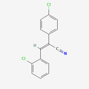 molecular formula C15H9Cl2N B1661594 (2z)-3-(2-Chlorophenyl)-2-(4-chlorophenyl)prop-2-enenitrile CAS No. 92430-04-1